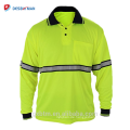 Garantierte Qualität Hallo Vis Reflektierende Polo-Shirts Zwei Tone Langarm Sicherheits Männer High Visibility Shirt mit Stifttasche